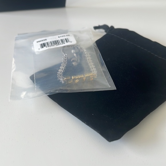 Macys Love Adjustable Bracelet with Fine Silver, Gold and Crystals - Picture 2 of 9